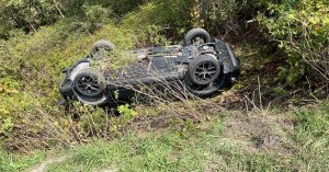 Driver injured during single-vehicle rollover crash in Jericho
