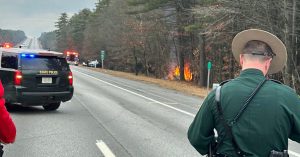 Erratic driver causes fiery crash on Interstate 93 in Bow
