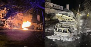 Southborough officer rescues driver as car bursts into flames