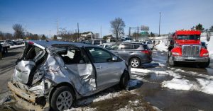 Concrete truck crash damages 16 vehicles in Concord