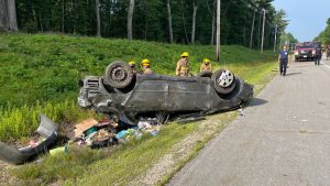 2 hospitalized after rollover crash in Danville